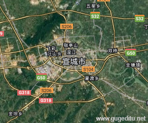 宣城市衛(wèi)星地圖
