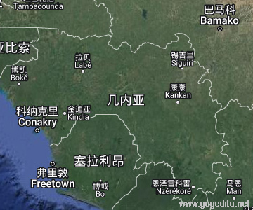 幾內亞衛星地圖